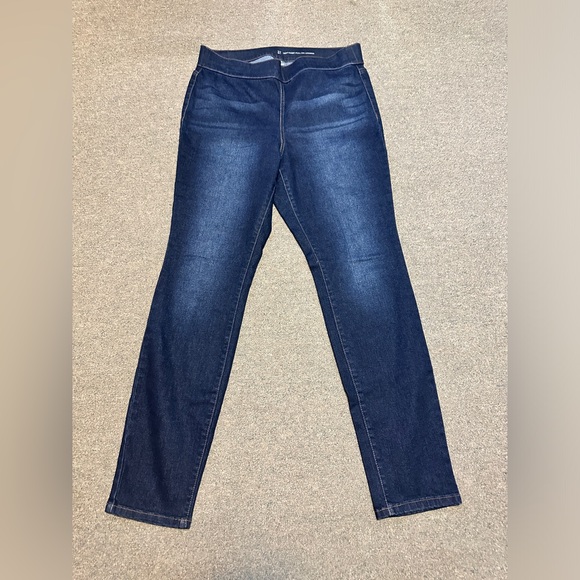 NEW YORK & COMPANY denim legging SoHo jeans high waist pull on jegging Size L - Picture 1 of 9